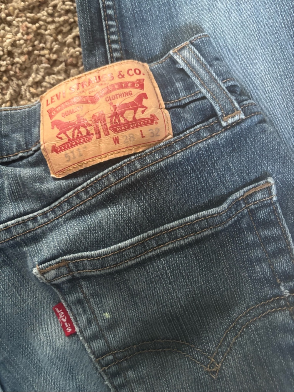 Levi's Light Blue Slim Straight Jeans - Picture 5 of 5